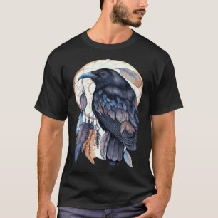 Raben-Tribal-Wasserfarbe Raben-Traumfänger T-Shirt