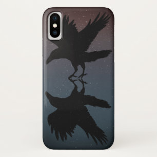 Raben Vögel Nacht Sternenhimmel Grunge Case-Mate iPhone Hülle