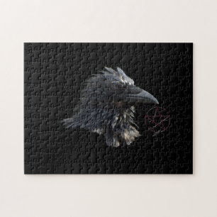 Raben-Wicca-Pentakel-Gotik-Puzzle Puzzle