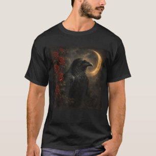 Rabenrose Mond Grusel Schwarz Gothic Unheimlich Kr T-Shirt