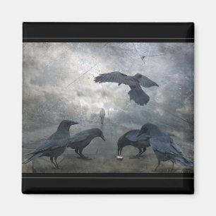 Rabenspiel mit verlorener Zeit Magnet