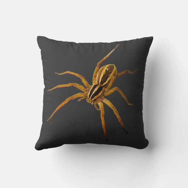 Rabid Wolf Spider (Rabidosa rabida) Kissen (Rückseite)