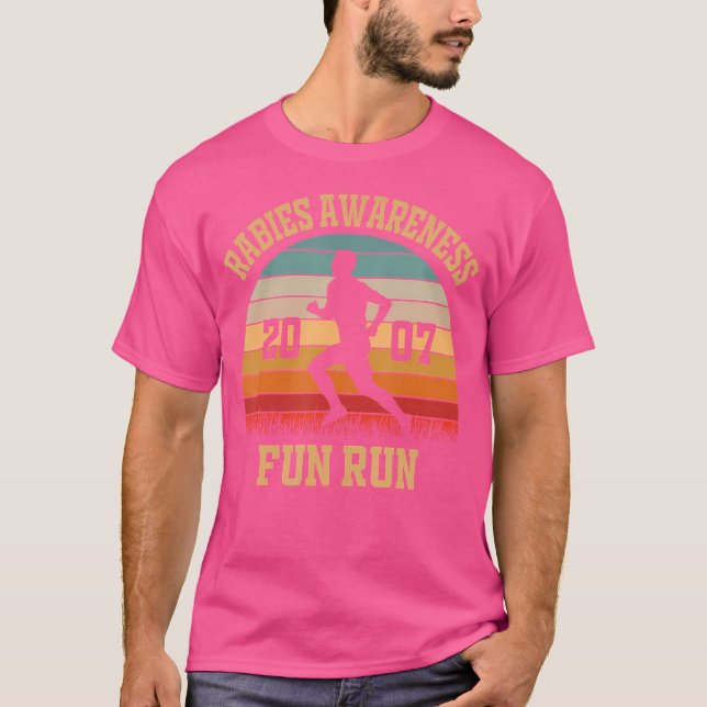 Rabies Awareness Fun Run Funny TV Comedy Running T-Shirt (Vorderseite)