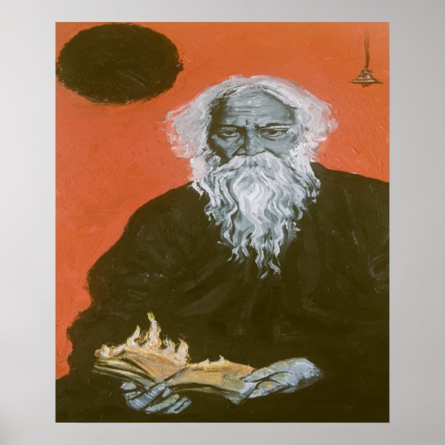 Rabindranath Tagore Art Poster (Vorne)