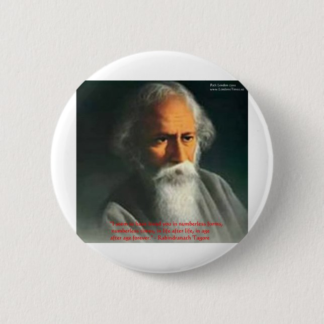 Rabindranath Tagore Liebe Zitat Geschenke & Karten Button (Vorderseite)