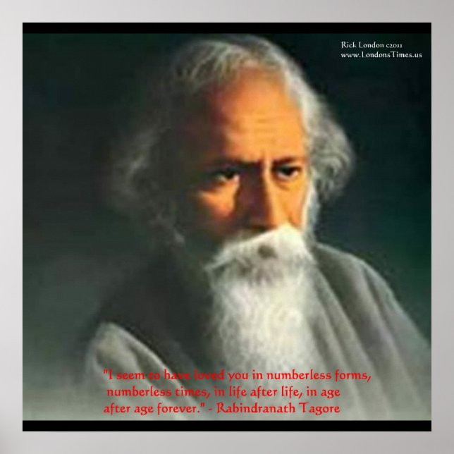 Rabindranath Tagore Liebe Zitat Poster Prints (Vorne)