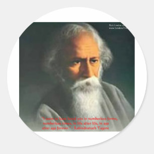 Rabindranath Tagore Liebeszitate Geschenke & Karte Runder Aufkleber