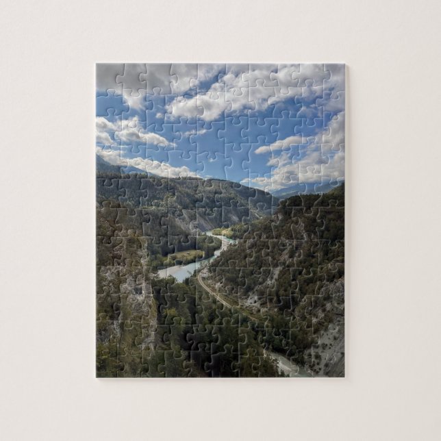 Rabiusa Graubünden Schweiz  Atemberaubender Blick  Puzzle (Vertikal)