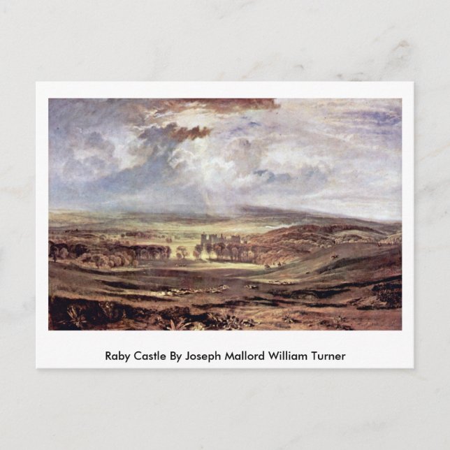 Raby Castle von Joseph Mallord William Turner Postkarte (Vorderseite)