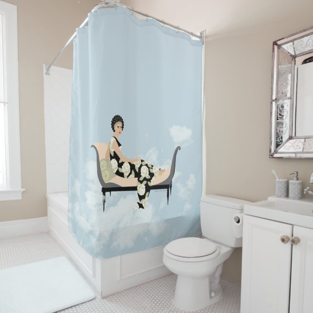 Racamier in den Wolken Duschvorhang (Beispiel)