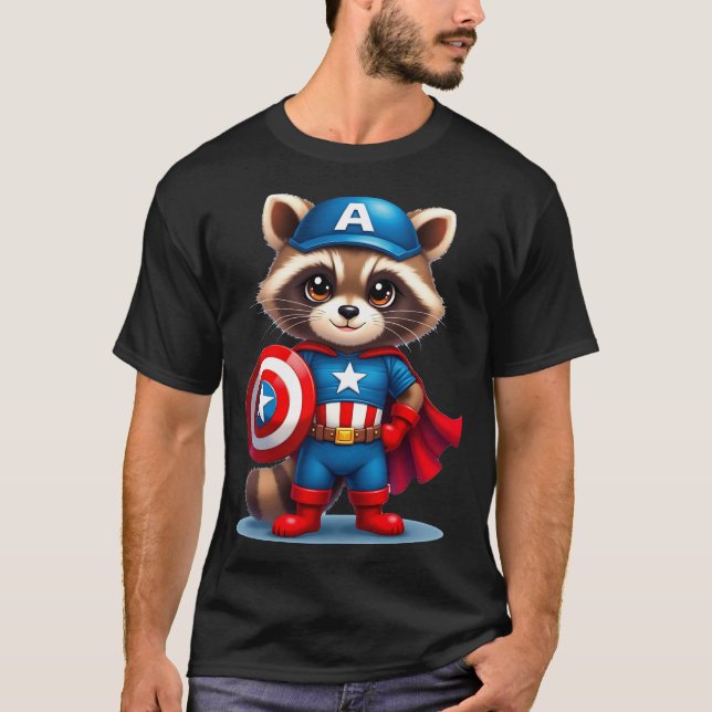 Raccon America T-Shirt (Vorderseite)