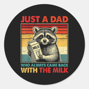 Raccon Milk Runder Aufkleber