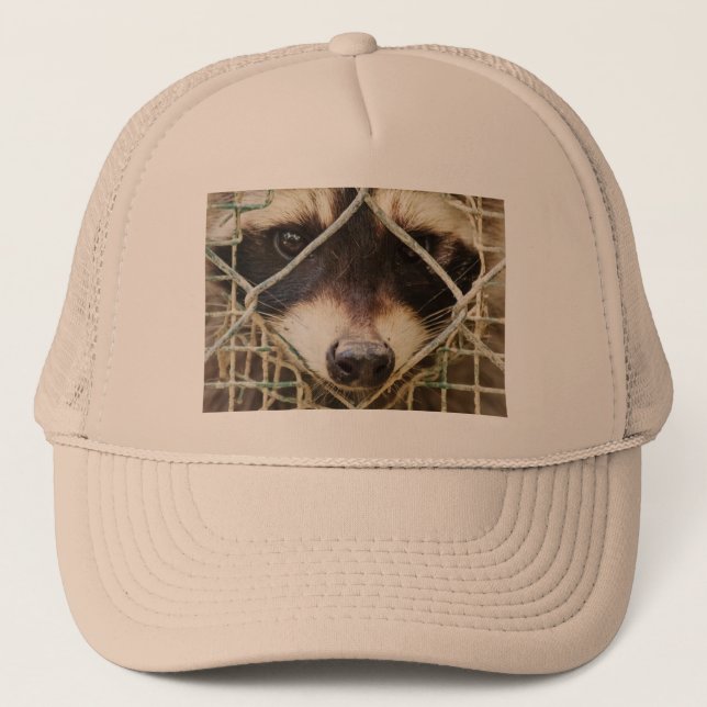 Raccon Trucker Hat anpassbar Truckerkappe (Vorderseite)