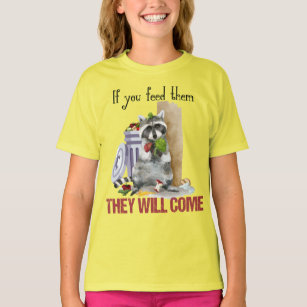 Raccoon-Abfall-Bandit scherzt die Jugend-T - Shirt