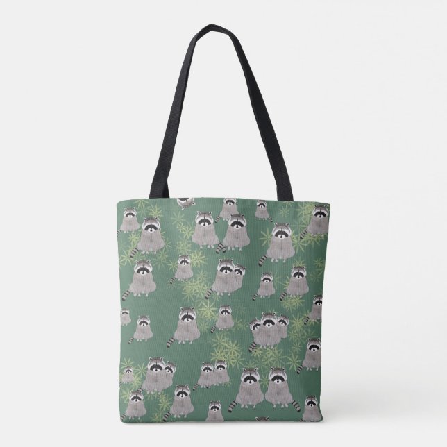 Raccoon Allover Drucktasche (Rückseite)