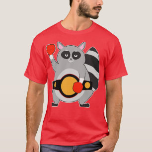 Raccoon als Boxkammer mit Gürtel T-Shirt