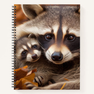 Raccoon Animal Wild Beauty Freedom Wilderness Art Notizbuch