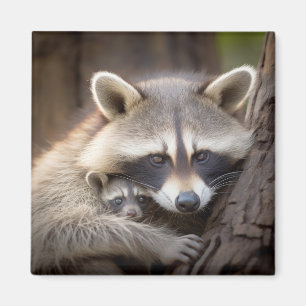 Raccoon Animal Wild Beauty Freedom Wilderness Lieb Magnet