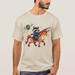 Raccoon auf einem Phoenix-Einhorn: Sniper of Legen T-Shirt