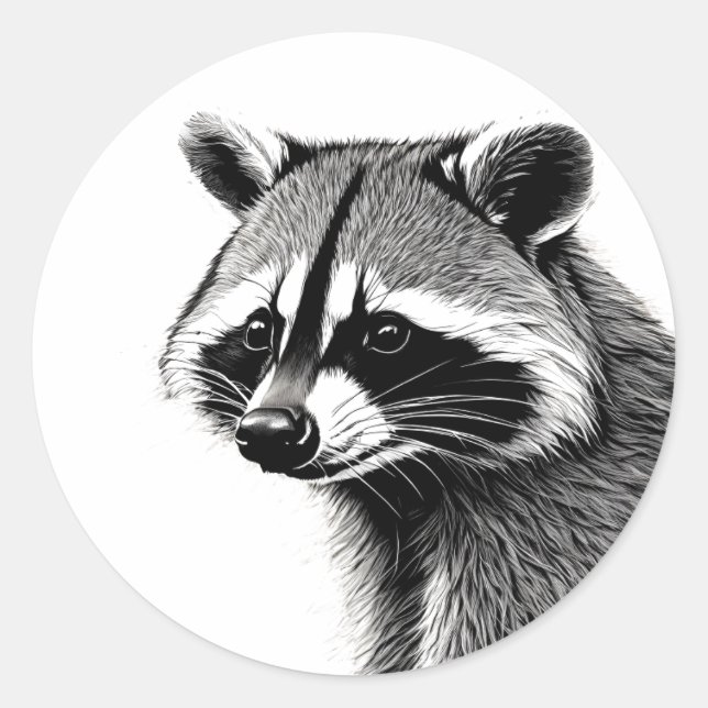 Raccoon Aufkleber (Vorderseite)