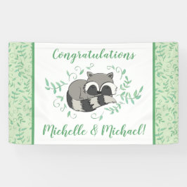 Raccoon Baby Dusche Banner