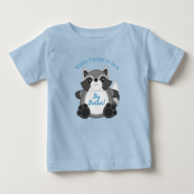 Raccoon Baby Dusche Blue Baby T-shirt (Vorderseite)