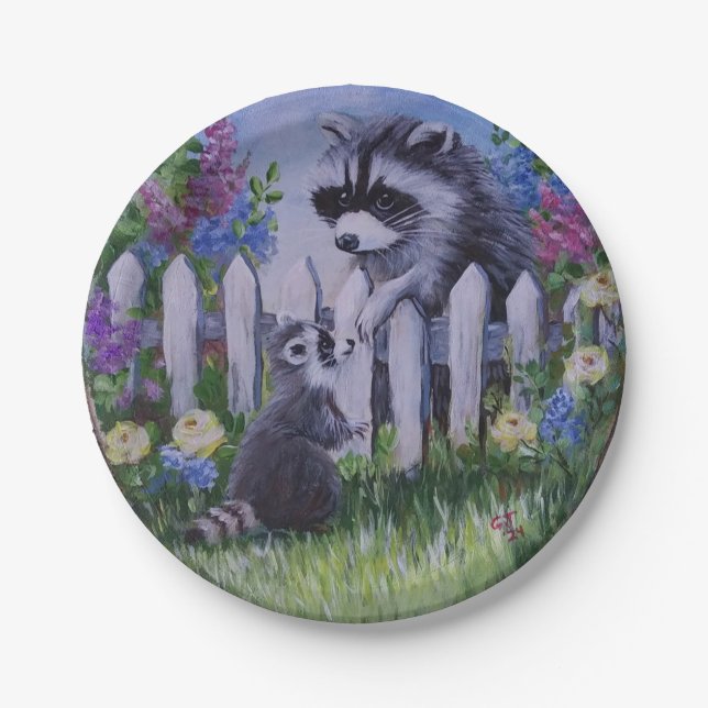 Raccoon & Baby Paper Teller (Vorderseite)