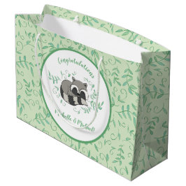 Raccoon Baby Shower Woodland Tiere Große Geschenktüte