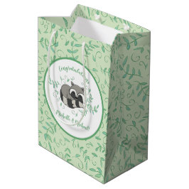 Raccoon Baby Shower Woodland Tiere Mittlere Geschenktüte