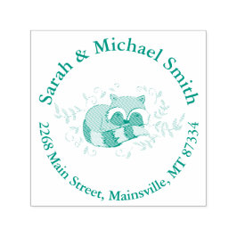 Raccoon Baby Shower Woodland Tiere Permastempel