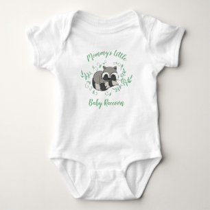 Raccoon Baby Shower Woodland Tiere Strampler