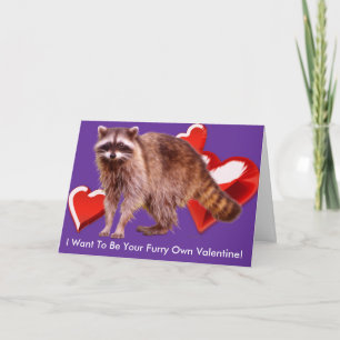 RACCOON BABY Valentine's Day Card Feiertagskarte