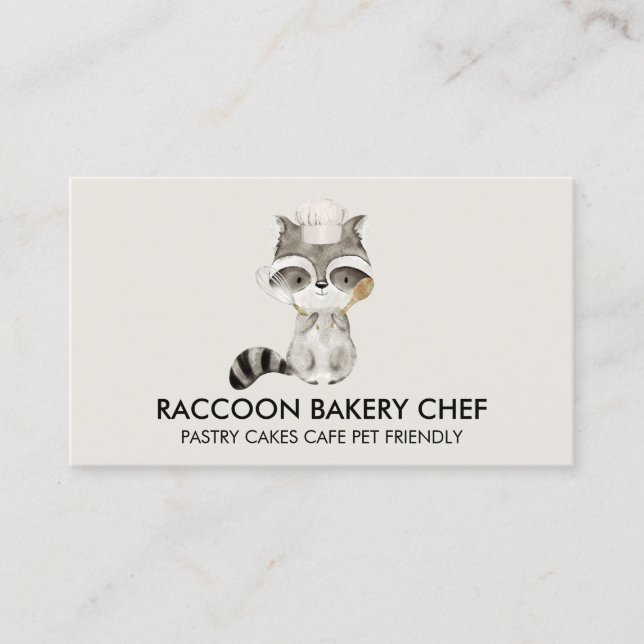 Raccoon Bakery Visitenkarte (Vorderseite)
