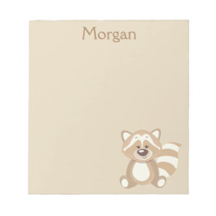 Raccoon Beige Notizblock