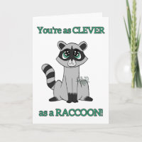 Raccoon Birthday Card