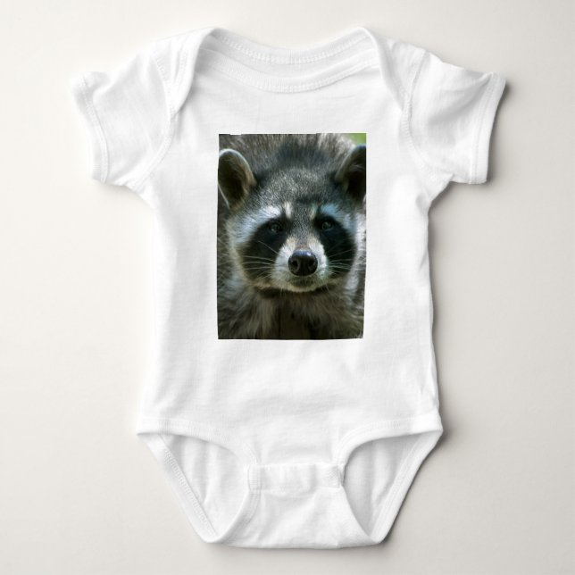 Raccoon Bodysuit Baby Strampler (Vorderseite)