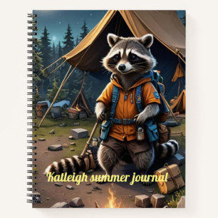 Raccoon-Camping Notizbuch