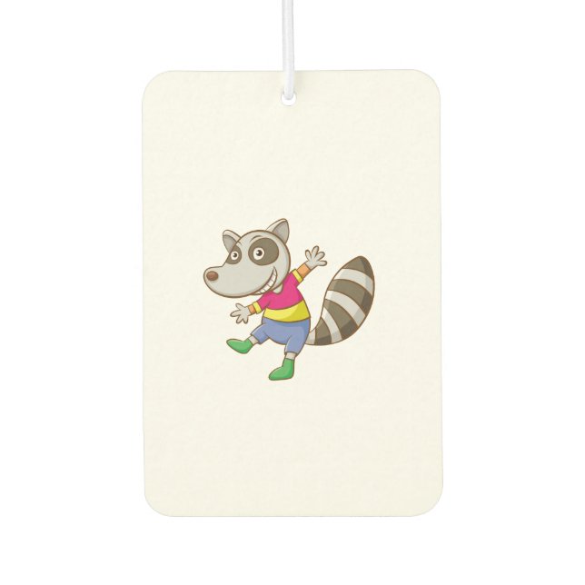 Raccoon-Cartoon Autolufterfrischer (Vorderseite)