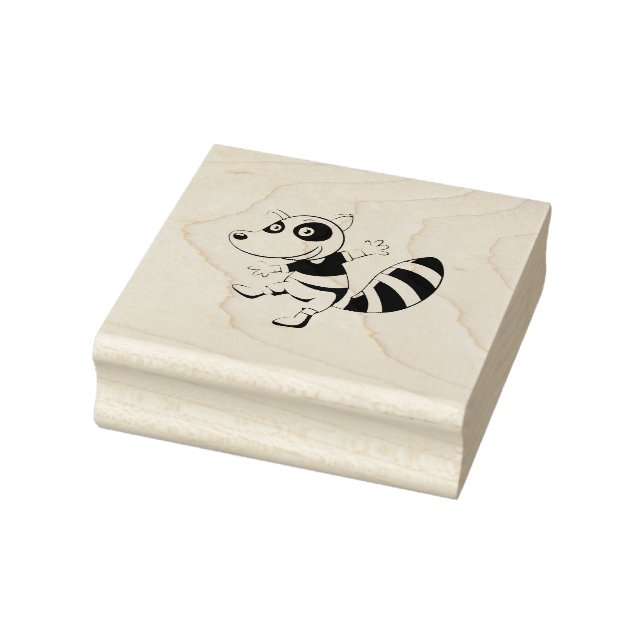 Raccoon-Cartoon Gummistempel (Stempel)
