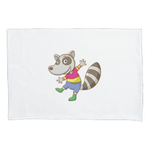 Raccoon-Cartoon Kissenbezug