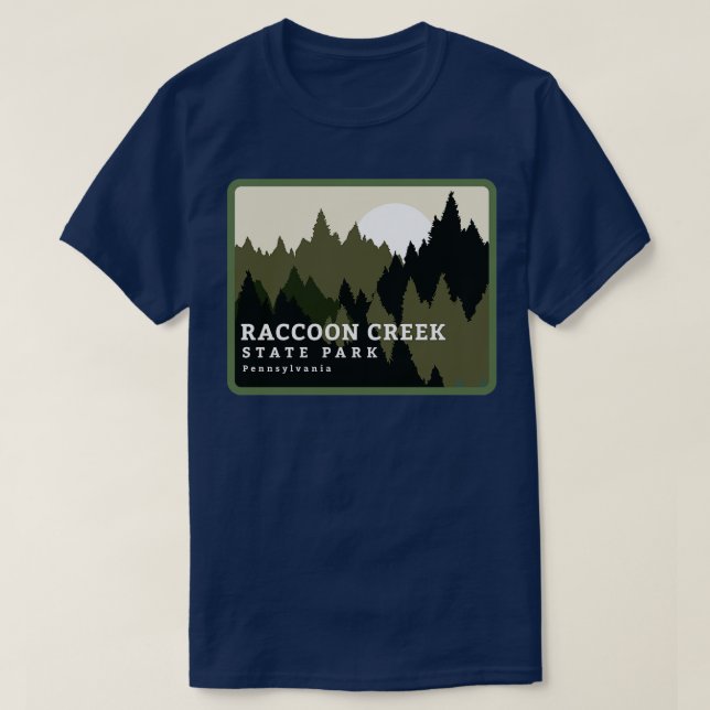 Raccoon Creek Staat Park Pennsylvania Wald Sunri T-Shirt (Design vorne)