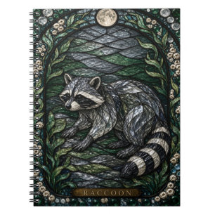 Raccoon Creek Woods Illumina Buntglas Notizblock