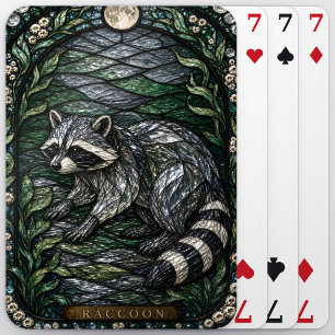 Raccoon Creek Woods Illumina Buntglas Spielkarten