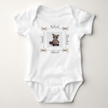 Raccoon Crochet Animal Baby Bodysuit Custom