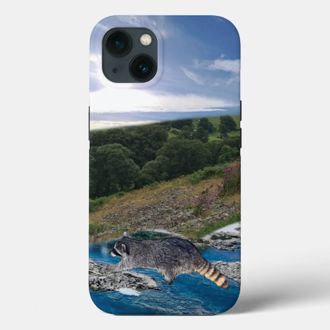 Raccoon Crossing Case-Mate iPhone Fall Hülle (Rückseite)