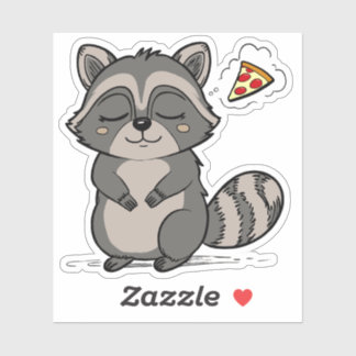 Raccoon Dream - Pizza! Aufkleber