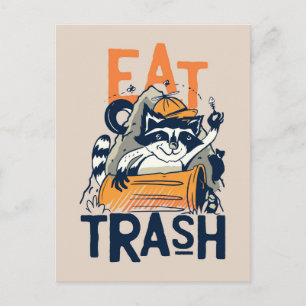 Raccoon Eat Trash Postkarte