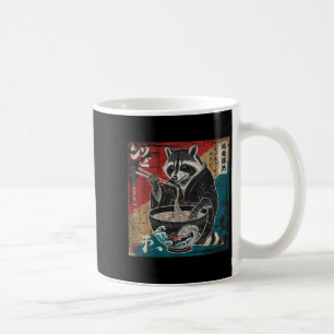 Raccoon Eating Ramen Japanisch Noodles Funny Racoo Kaffeetasse