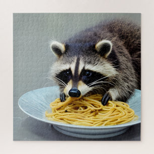 Raccoon Eating Spaghetti Puzzle