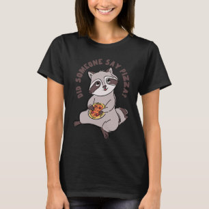 Raccoon Ess Pizza Niedlich Rodent Fast Food T-Shirt